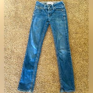 Women’s REAL Ariat Denim Mid Rise Straight Jeans Size 25 Long